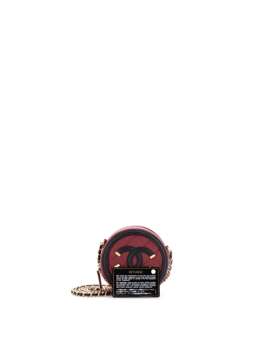 Chanel Filigree Round Clutch With Chain #255086C21B